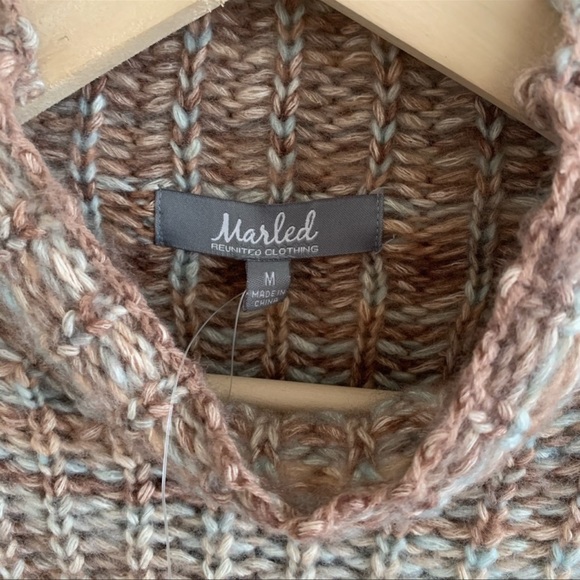 MARLED Neutral Spacedye Mock Neck Sweater M NWT - Picture 13 of 13